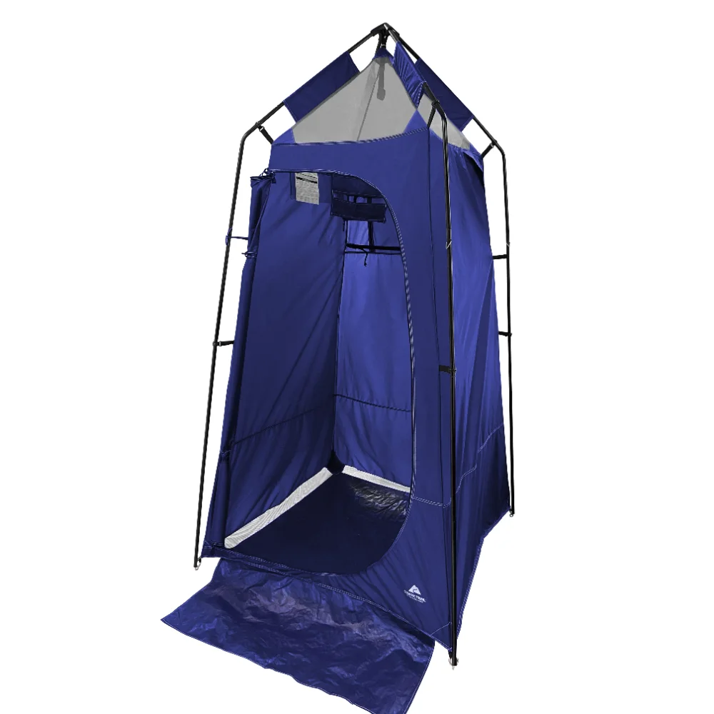 

Camping Shower and Utility Tent, 1-Person Capacity, 1-Room, Blue Camping Equipment