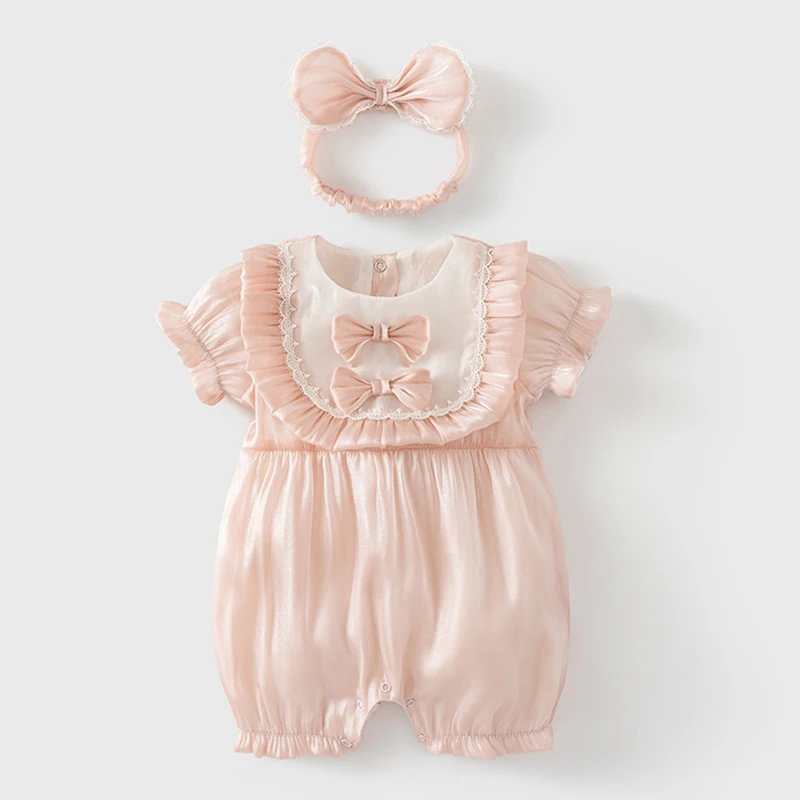 Newborn Baby Girls Jumpsuit+Hair band Baby Girls Clothes Short Sleeve Splicing Toddler Baby Girl Romper For Summer
Newborn Baby Girls Jumpsuit+Hair band Baby Girls Clothes Short Sleeve Splicing Toddler Baby Girl Romper For Summer