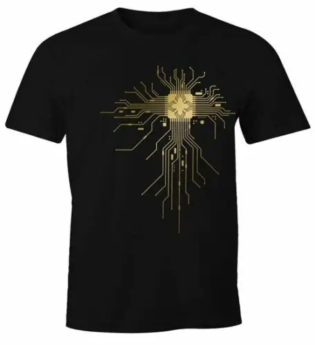 Футболка Herren компьютерный программатор процессор прозусор Technik-Nerd Geek Fun-Shirt