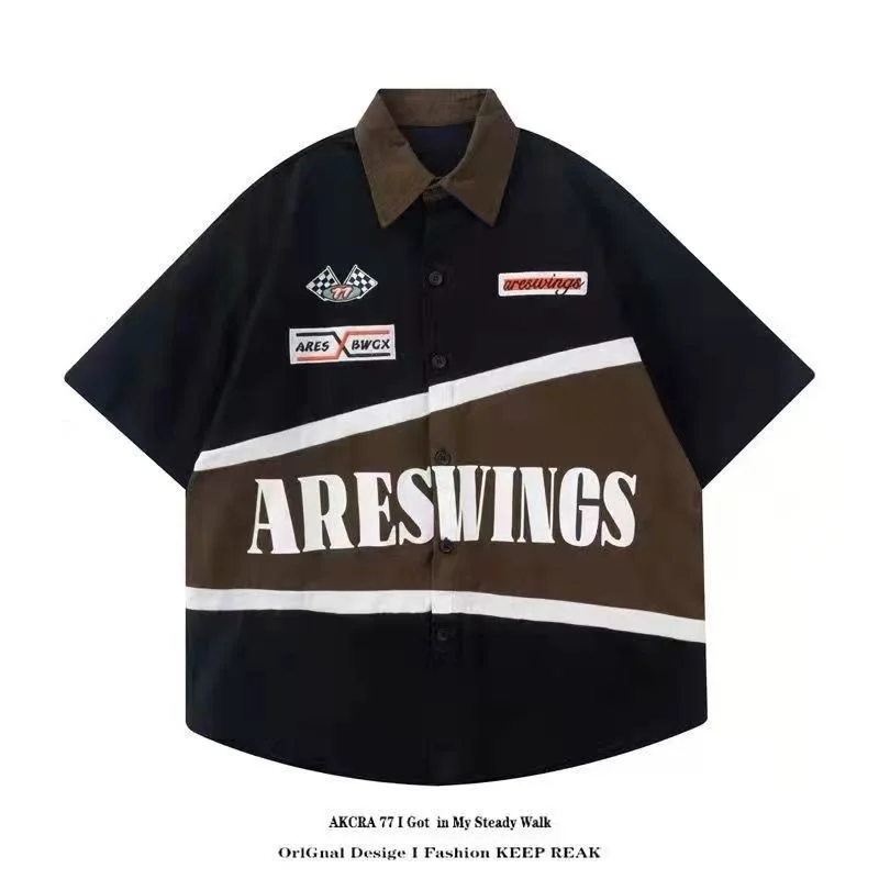 Men's Retro Embroidery Heavy Motorcycle Short Sleeve Shirt Men's Fashion Summer Fried Street Niche Racing
Men's Retro Embroidery Heavy Motorcycle Short Sleeve Shirt Men's Fashion Summer Fried Street Niche Racing