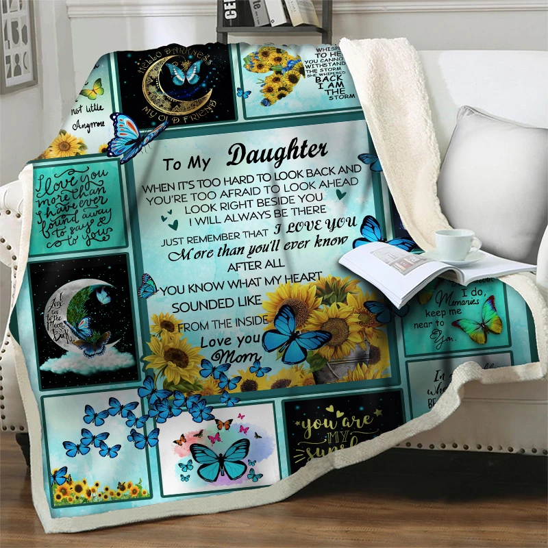 Цветочное модное одеяло с надписью моей дочери, 3D печатные плюшевые Пледы для кровати, дивана, флисовое шерстяное одеяло, чехол для дома и оф... 
Цветочное модное одеяло с надписью моей дочери, 3D печатные плюшевые Пледы для кровати, дивана, флисовое шерстяное одеяло, чехол для дома и оф...