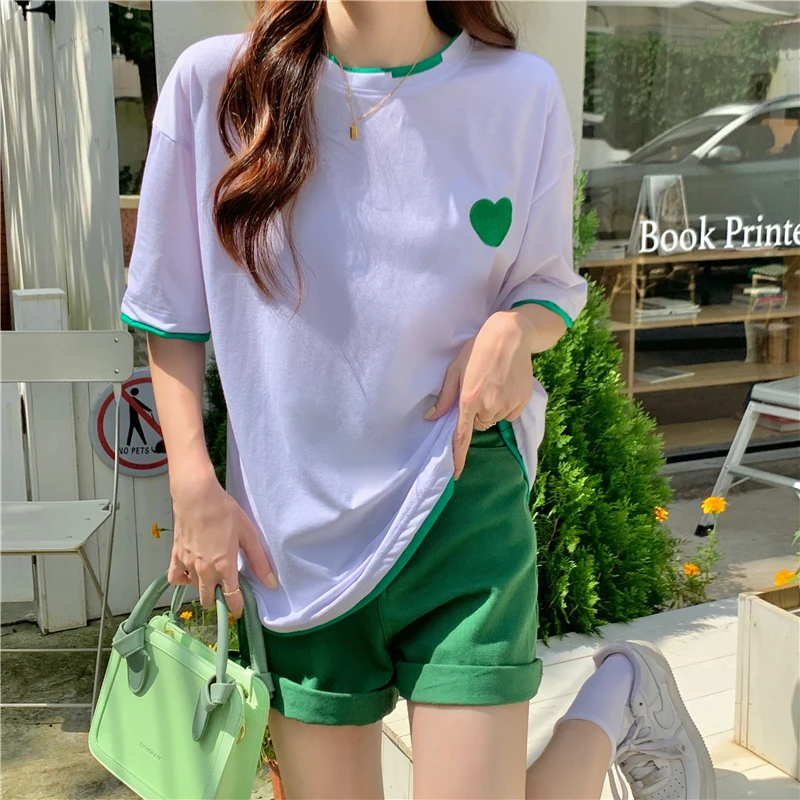 summer womans t-shirts cotton y2k aesthetic Pattern Letter Flocking Embroidery Short Sleeve T-Shirt Women Streetwear white tops
summer womans t-shirts cotton y2k aesthetic Pattern Letter Flocking Embroidery Short Sleeve T-Shirt Women Streetwear white tops
