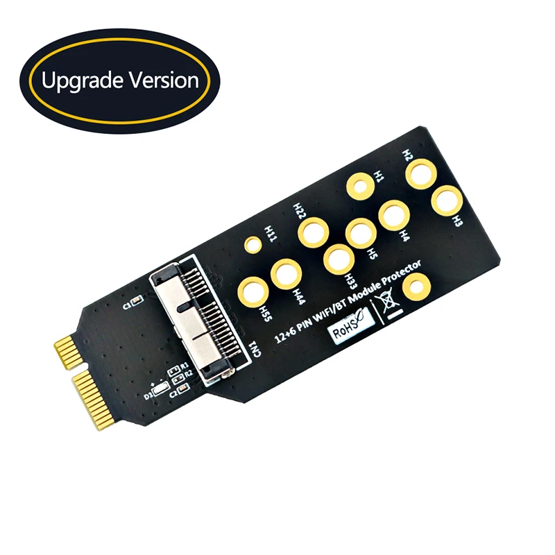 NEW 12+6 Pin Wifi Bluetooth Module Protector Adapter For BCM94360CD BCM94331CD BCM94360CS BCM94360CS2 BCM943224PCIEBT2 Wifi Card
NEW 12+6 Pin Wifi Bluetooth Module Protector Adapter For BCM94360CD BCM94331CD BCM94360CS BCM94360CS2 BCM943224PCIEBT2 Wifi Card