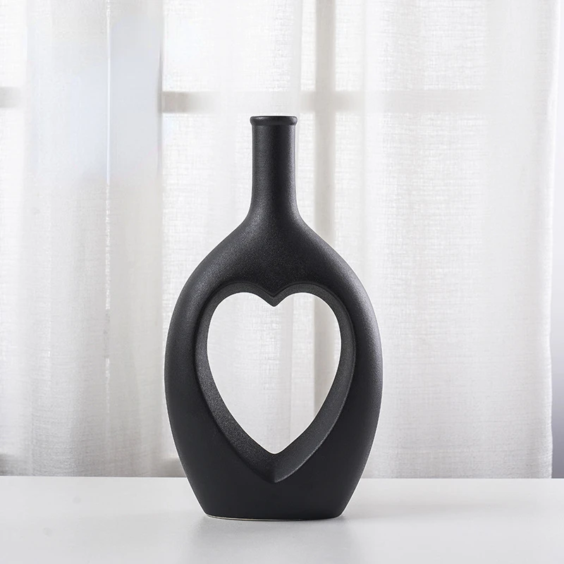 

Скандинавская керамическая ваза для цветов, украшение для интерьера дома, Европейский скелет, современный минималистский интерьер, искусс...