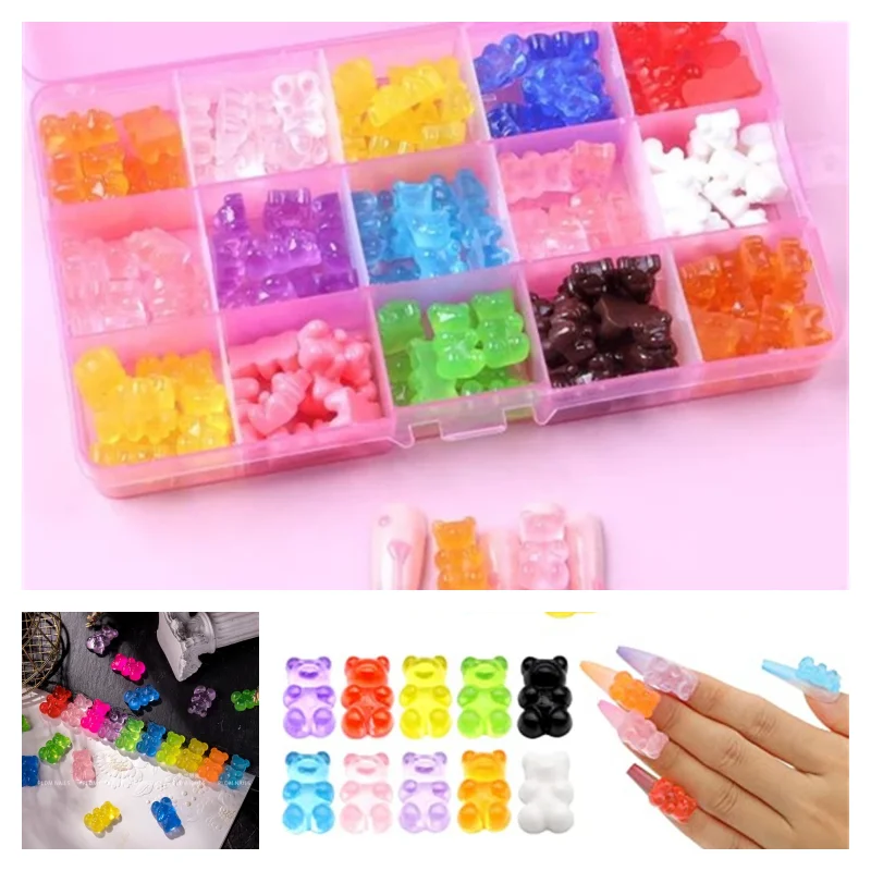30pcs 3D Solid Jelly Bear Charms For Nais Art Decora Supplies Resin Kawaii Bear Accessories Mini Design Nail Rhinestones Jewelry
30pcs 3D Solid Jelly Bear Charms For Nais Art Decora Supplies Resin Kawaii Bear Accessories Mini Design Nail Rhinestones Jewelry