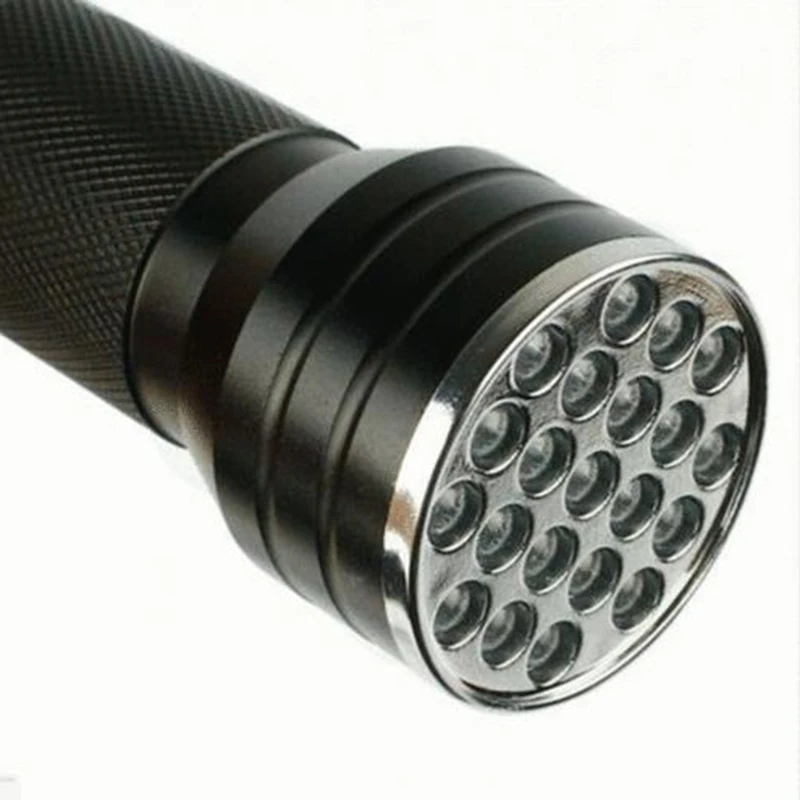 85*35*30mm 21 LEDS UV Flashlight Ultra Violet Torch Light Black-Light Hunting Searching Inspection Stain Detector Lamp
85*35*30mm 21 LEDS UV Flashlight Ultra Violet Torch Light Black-Light Hunting Searching Inspection Stain Detector Lamp