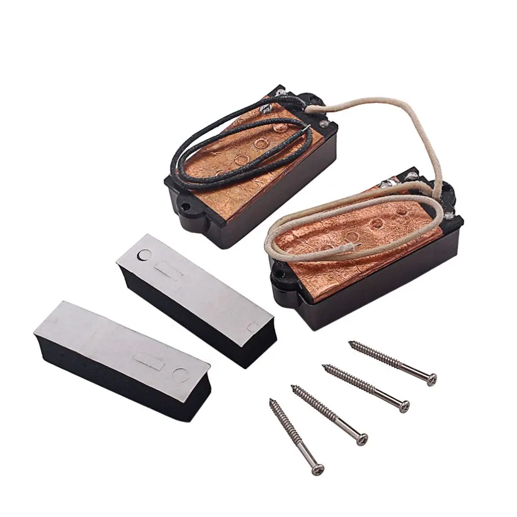 2 Pieces P-Bass Sound Hole Pickups with Mounting Screws Universal Noiseless Instrument Replacement Parts Maintenance Kit
2 Pieces P-Bass Sound Hole Pickups with Mounting Screws Universal Noiseless Instrument Replacement Parts Maintenance Kit