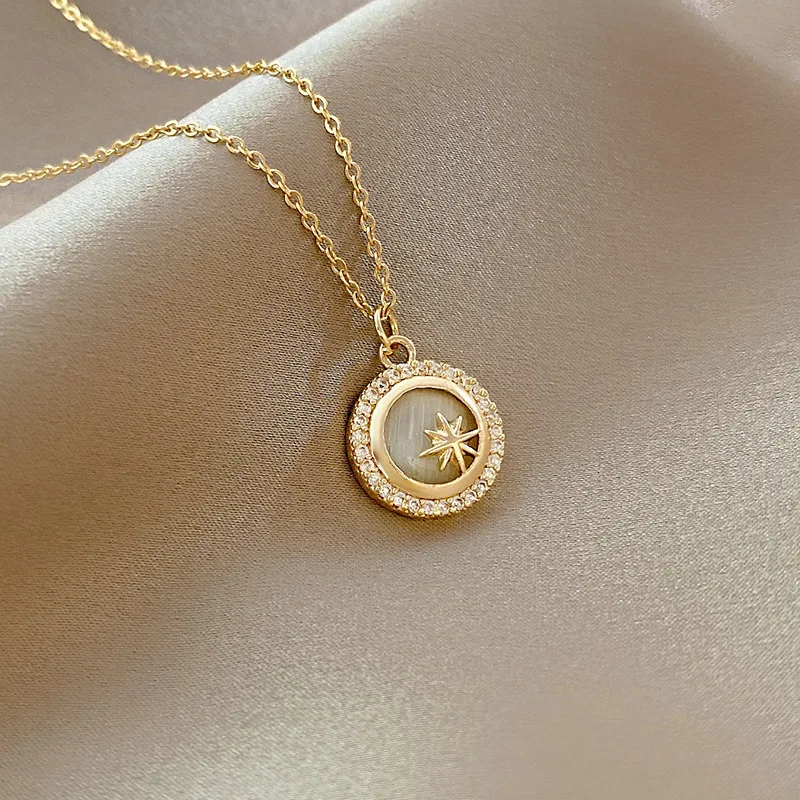 Classic Necklace Titanium Steel Opal Pendant For Women Girls Metal Chain Jewelry Ladies Fashion Trendy Gift Wedding Party
Classic Necklace Titanium Steel Opal Pendant For Women Girls Metal Chain Jewelry Ladies Fashion Trendy Gift Wedding Party