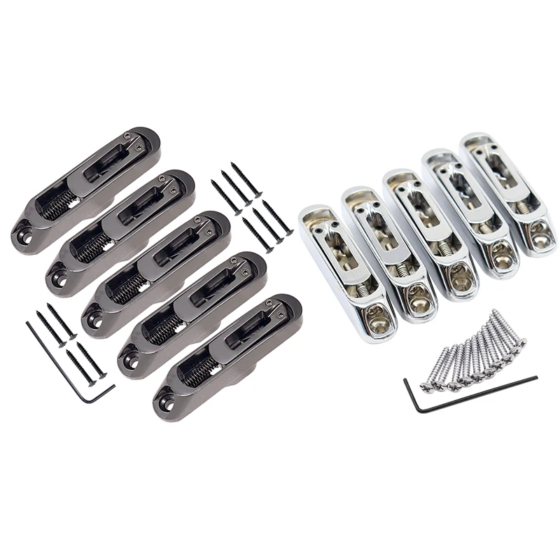 Guitar Bridge Sadlles Single Individual Bridge Saddles Tailpiece Set For 5 String Electric Guitar Bass Parts 
Guitar Bridge Sadlles Single Individual Bridge Saddles Tailpiece Set For 5 String Electric Guitar Bass Parts