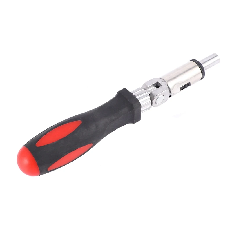 

AT14 2X 0-180 Degree Multi Function Ratchet Screwdriver 1/4 Inch Inside Hexagon Interface Adjustable Angles Screwdriver