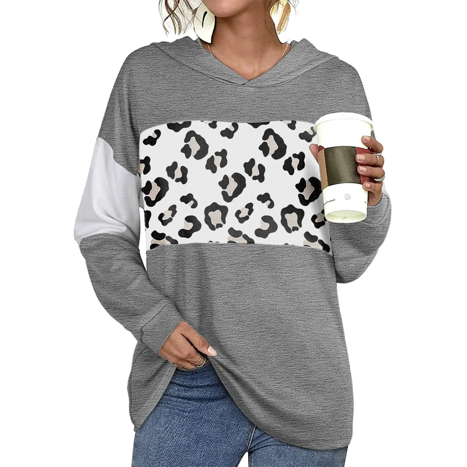 Women’s Stitching Loose Pullover Print Long-Sleeve Hooded Sweatershirt Blouse Womens Hoodies Sweatshirt Hoodies Women
Women’s Stitching Loose Pullover Print Long-Sleeve Hooded Sweatershirt Blouse Womens Hoodies Sweatshirt Hoodies Women