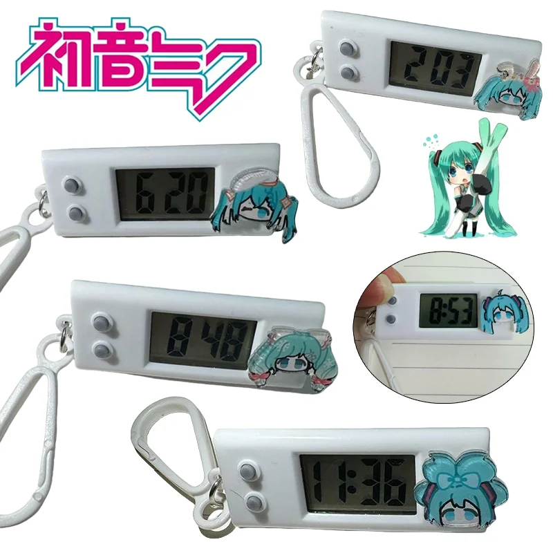 Миниатюрные электронные часы Hatsune Miku милые студенческие цифровой Настольный