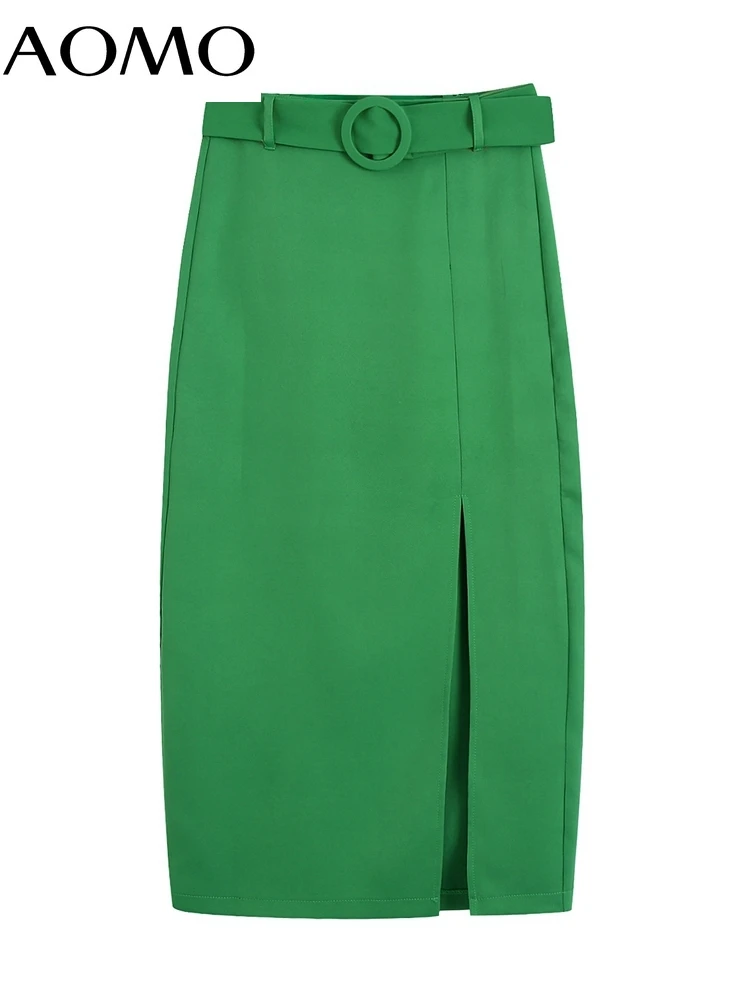 AOMO Women Fashion Green with Belt Midi Pencil Skirt Vintage High Waist Back Zipper Female Skirts BE167A
AOMO Women Fashion Green with Belt Midi Pencil Skirt Vintage High Waist Back Zipper Female Skirts BE167A