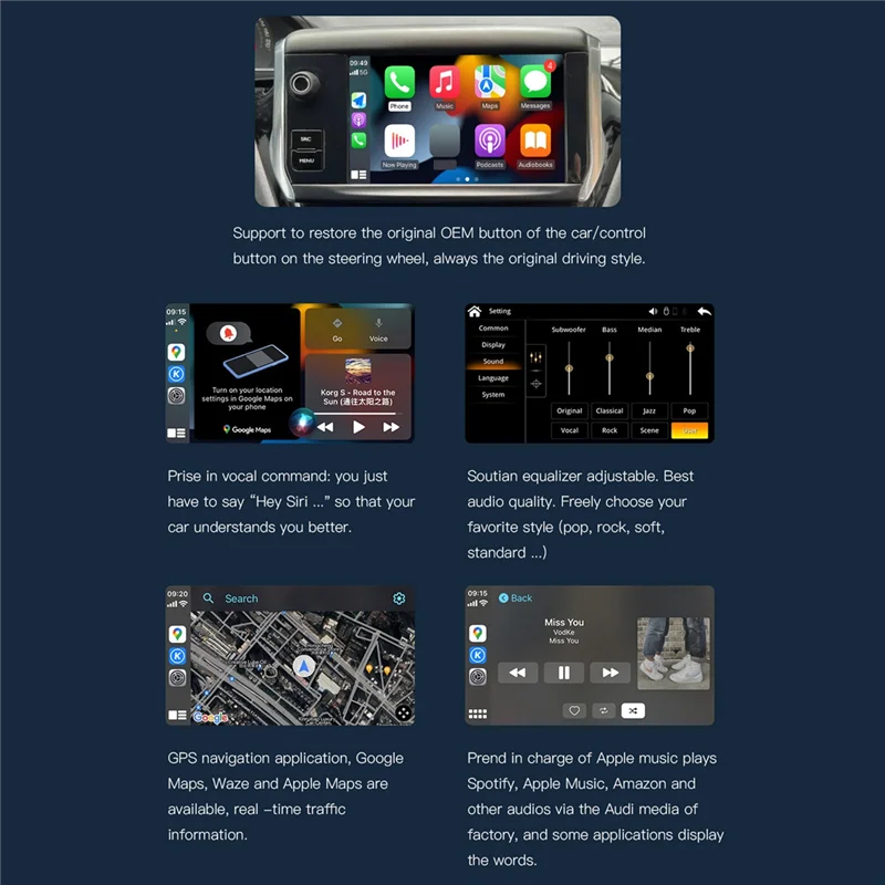 Беспроводной Carplay Android авто для Citroen C4 SMEG Picasso DS4 DS3 308 508 Android автоматический модуль коробка Mirror Link навигация
Беспроводной Carplay Android авто для Citroen C4 SMEG Picasso DS4 DS3 308 508 Android автоматический модуль коробка Mirror Link навигация