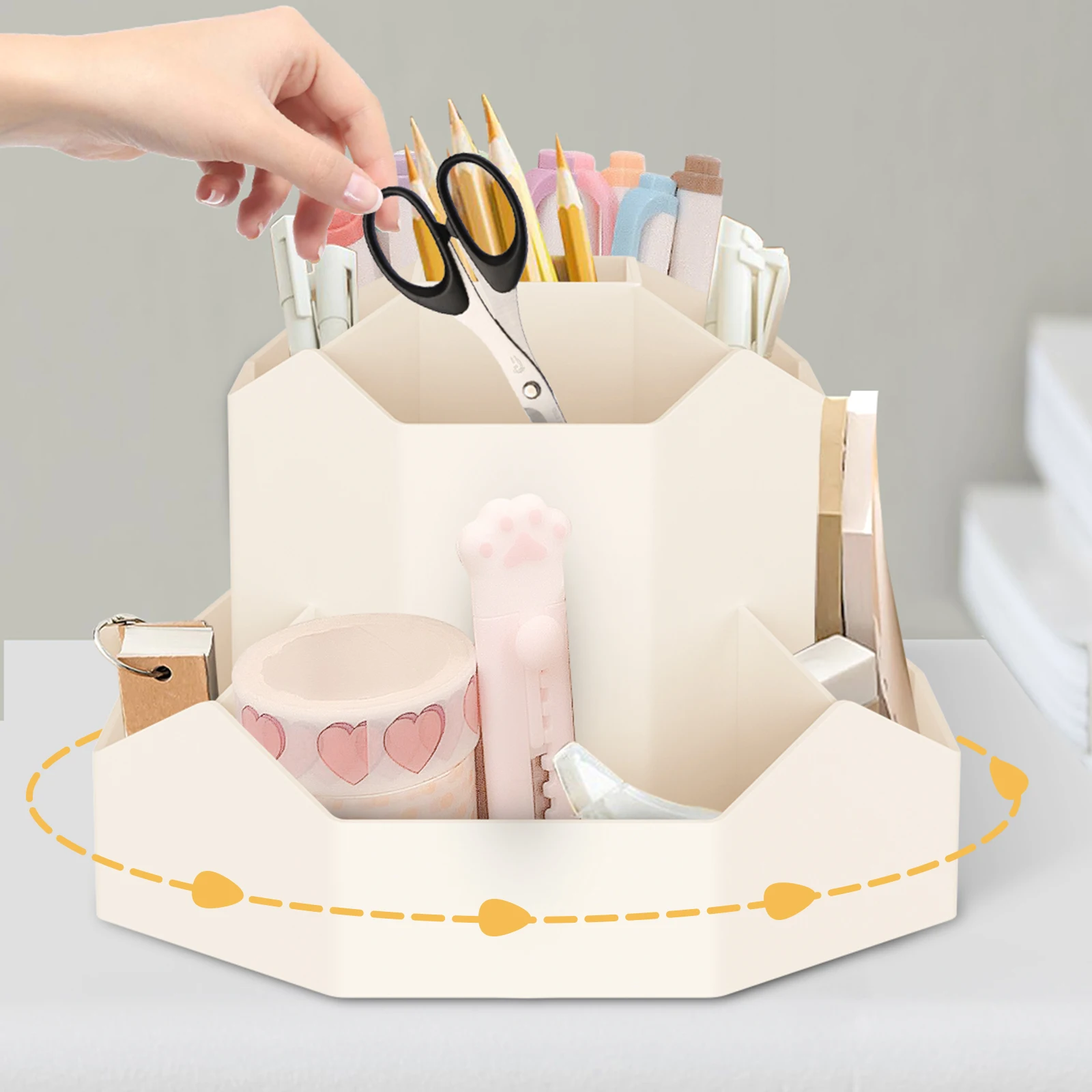 Rotating Pen Holder 360° Spinning Pencil Organizers 9 Grids Large Capacity Stationery Organizer Desktop Storage Pen Organizers
Rotating Pen Holder 360° Spinning Pencil Organizers 9 Grids Large Capacity Stationery Organizer Desktop Storage Pen Organizers