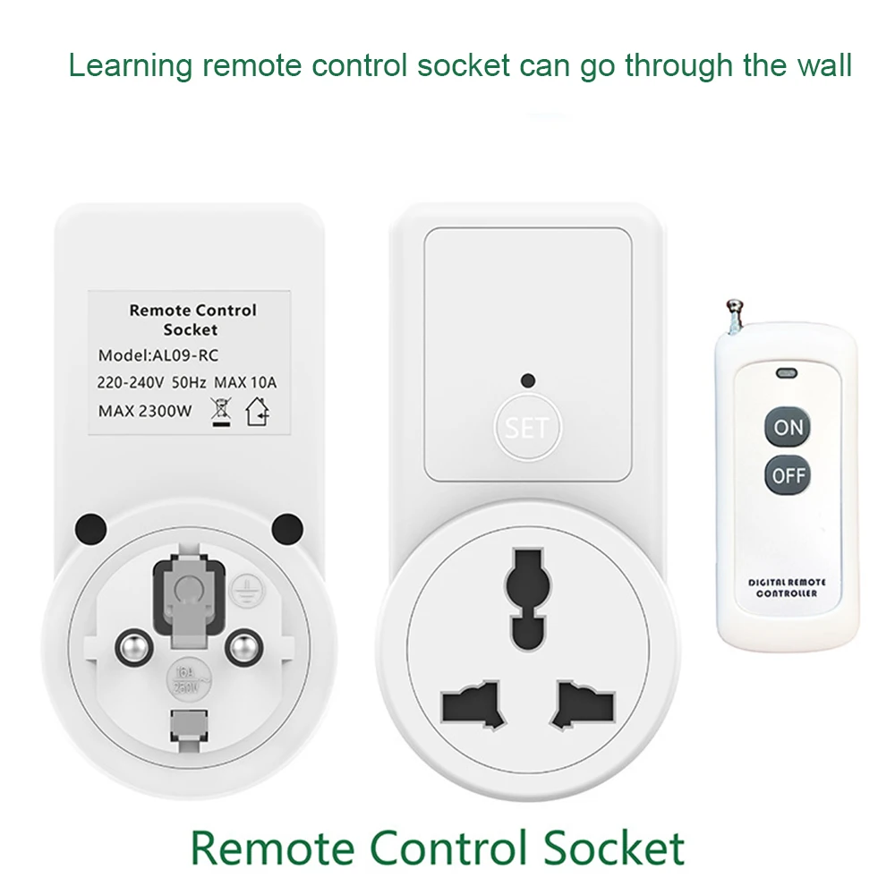 EU Plug Wireless Remote Control 433MHZ RF Power Outlet Light Switch Socket Remote Control Socket For Smart Home 
EU Plug Wireless Remote Control 433MHZ RF Power Outlet Light Switch Socket Remote Control Socket For Smart Home