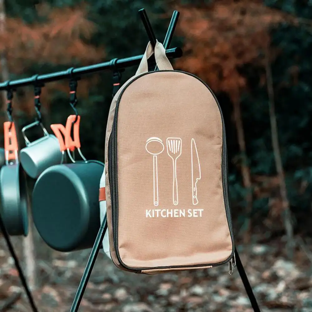 Cookware Storage Bag Portable Easy to Carry Fixed Fastening Tableware Hanging Bag with Tissue Rack for Outdoor
Cookware Storage Bag Portable Easy to Carry Fixed Fastening Tableware Hanging Bag with Tissue Rack for Outdoor
