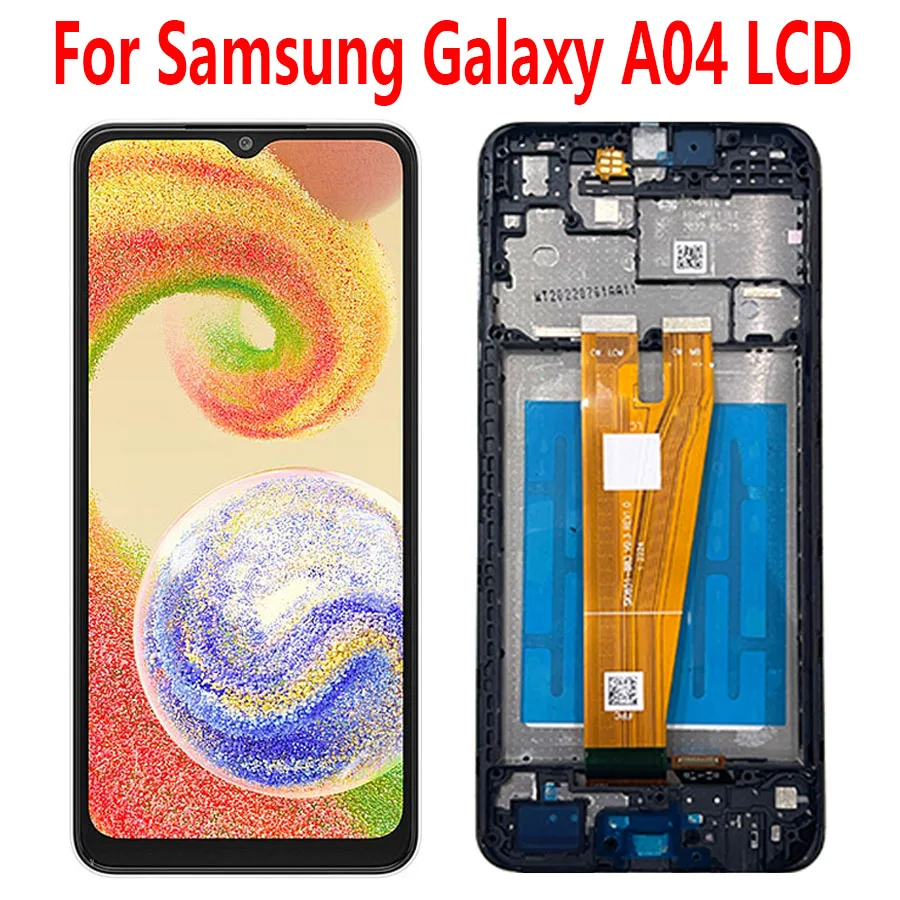6.5'' Original For Samsung Galaxy A04 LCD Display Screen Touch Panel Digitizer Replacement Parts For Samsung A04 LCD With Frame
6.5'' Original For Samsung Galaxy A04 LCD Display Screen Touch Panel Digitizer Replacement Parts For Samsung A04 LCD With Frame