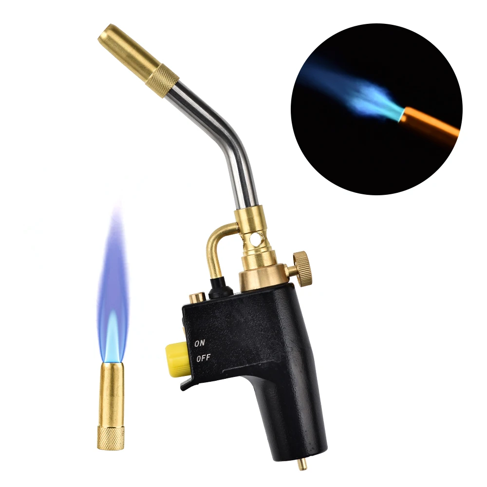 Portable Welding Torches With 3 Nozzles Propane Plumbing Torch Fire Solder Gas Burner Metal Flame Gun Soldering Tools |