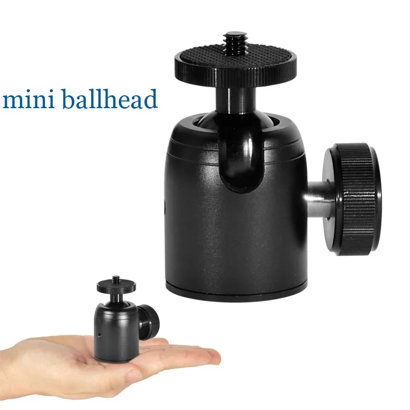 

mini ballhead 360 swivel head tripod phone stand smaling monopod mount adapter for DSLR camera flash tripod Cameras Accessories