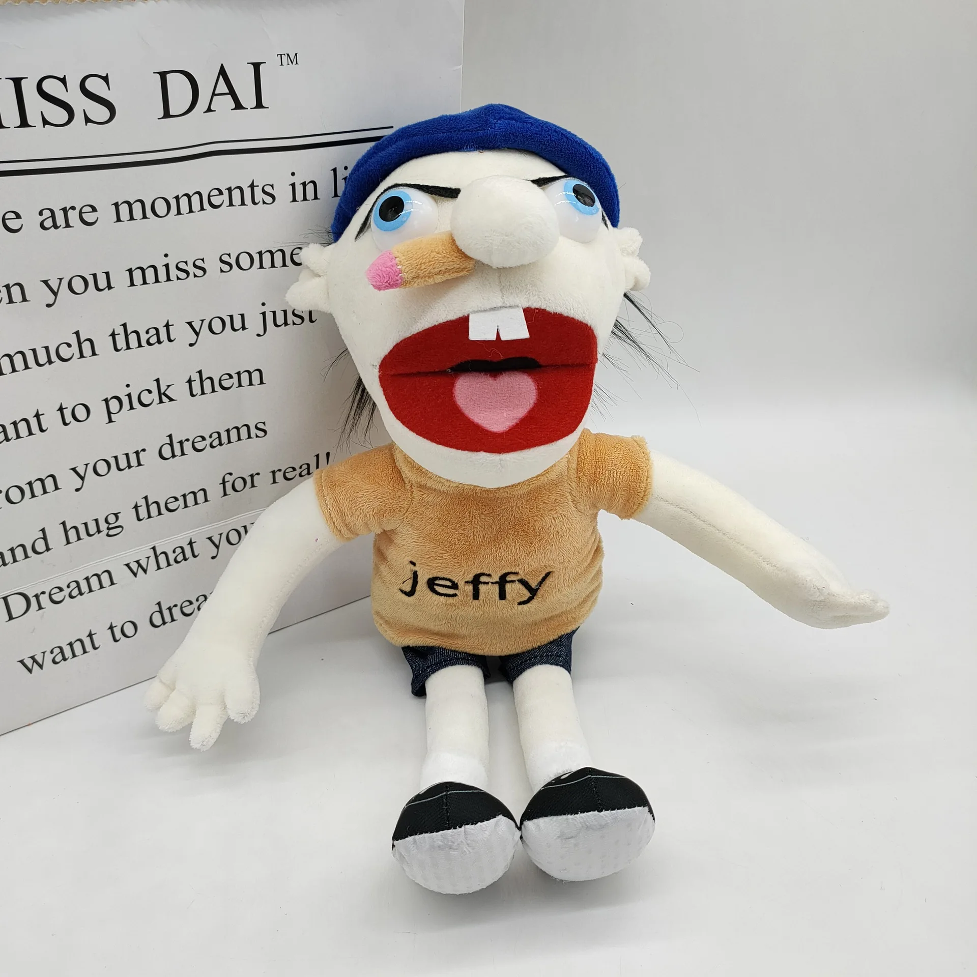 40cm Exclusive Jeffy Puppet Jeffy Plush Toy Puppet for Play House Kid's Present for Birthday Christmas Halloween Party Gifts
40cm Exclusive Jeffy Puppet Jeffy Plush Toy Puppet for Play House Kid's Present for Birthday Christmas Halloween Party Gifts