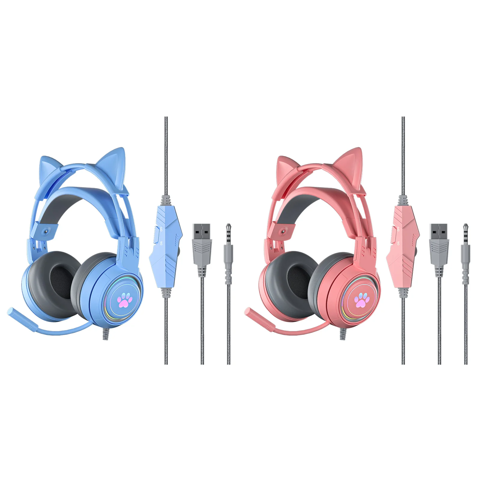 Игровые стереонаушники SY-G25 RGB, розовая гарнитура со съемными кошачьими ушками, проводные USB-наушники с микрофоном и шумоподавлением для мил...
Игровые стереонаушники SY-G25 RGB, розовая гарнитура со съемными кошачьими ушками, проводные USB-наушники с микрофоном и шумоподавлением для мил...