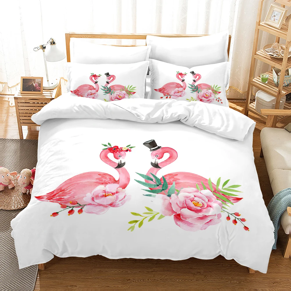 Flamingo Bedding Sets 3D Animal Duvet Covers 220X240 Single 2/3Pcs Double Queen King Size Beddings with Pillowcases
Flamingo Bedding Sets 3D Animal Duvet Covers 220X240 Single 2/3Pcs Double Queen King Size Beddings with Pillowcases