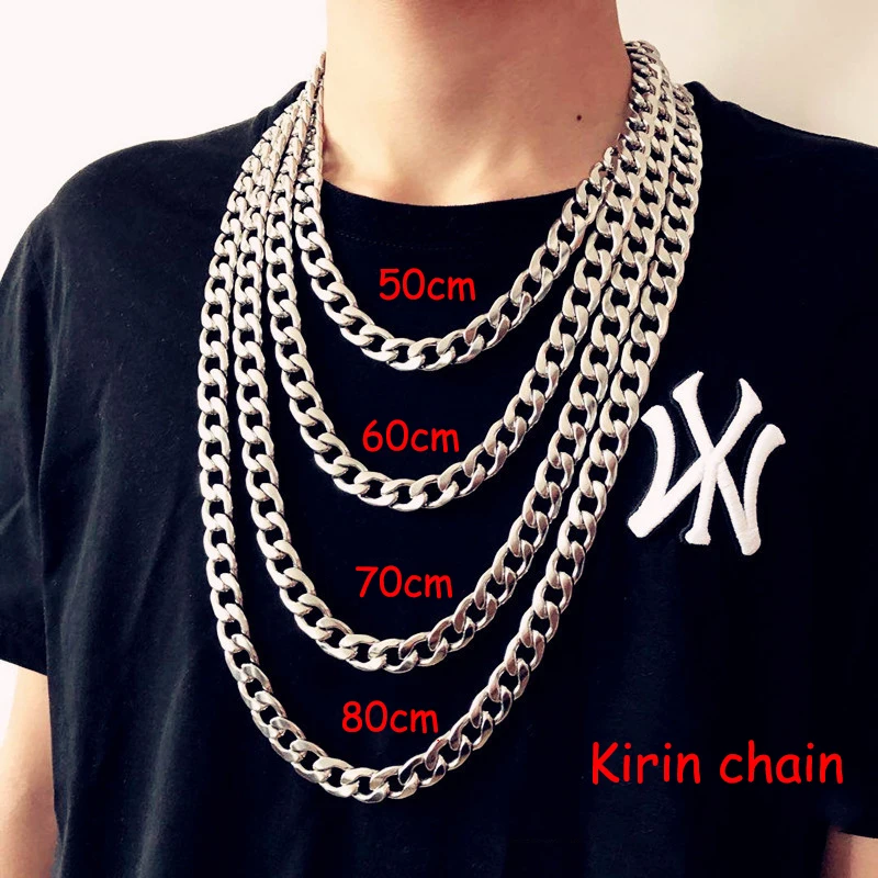 Necklace for Men Women Stainless Steel Chain Curb Cuban Link Chain Black Gold Silver Color Punk Choker Fashion Male Jewelry Gift
Necklace for Men Women Stainless Steel Chain Curb Cuban Link Chain Black Gold Silver Color Punk Choker Fashion Male Jewelry Gift