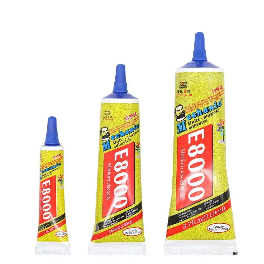 E8000 Super Glue Adhesive 15ML 50ML Sealants Clear Contact Mobile Phone Touch Screen Wood PVC Repair Diamond Flower Handicrafts
E8000 Super Glue Adhesive 15ML 50ML Sealants Clear Contact Mobile Phone Touch Screen Wood PVC Repair Diamond Flower Handicrafts