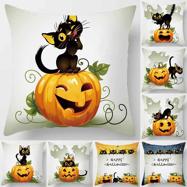 Halloween Cartoon Cat Square Pillowcase Home Decoration Car Sofa Bedroom Cushion Cover
Halloween Cartoon Cat Square Pillowcase Home Decoration Car Sofa Bedroom Cushion Cover