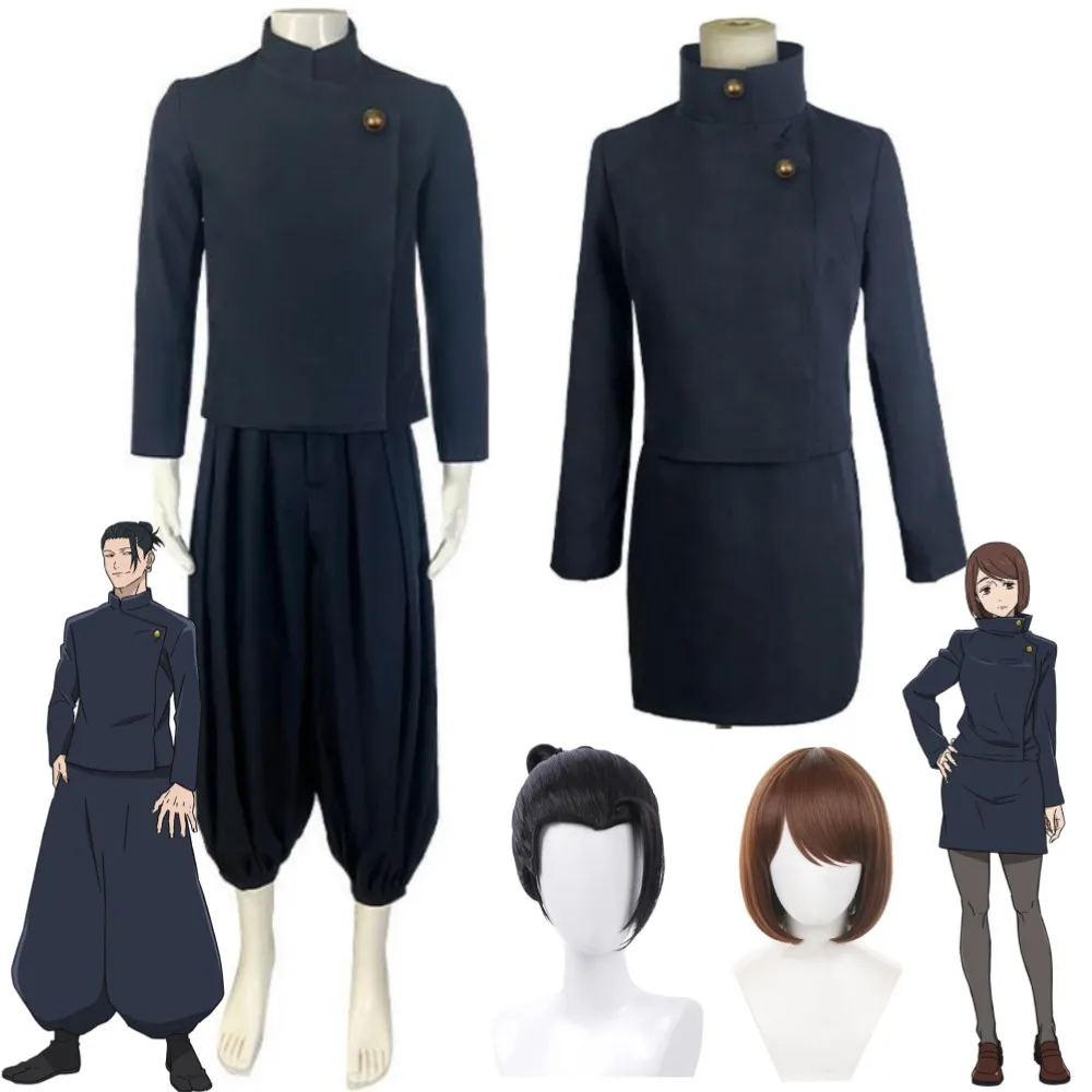 Anime Jujutsu Kaisen Geto Suguru Ieiri Shoko Cosplay Costume Wig Top Pants Skirt Outfit Halloween Blue School Uniform Suit
Anime Jujutsu Kaisen Geto Suguru Ieiri Shoko Cosplay Costume Wig Top Pants Skirt Outfit Halloween Blue School Uniform Suit