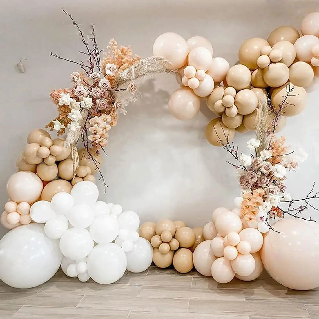 146Pcs Doubled Cream Peach Balloons Arch Garland Kit Sand White Balloons Arch Wedding Decor Baby Shower Birthday Party Decor
146Pcs Doubled Cream Peach Balloons Arch Garland Kit Sand White Balloons Arch Wedding Decor Baby Shower Birthday Party Decor
