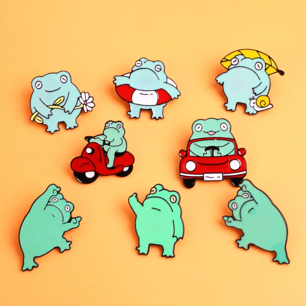Fashionable Cartoon Cute Frog Series Brooch Creative Mini Car Swimming Ring Shape Small Animal Funny Badge Clothing Accessories
Fashionable Cartoon Cute Frog Series Brooch Creative Mini Car Swimming Ring Shape Small Animal Funny Badge Clothing Accessories