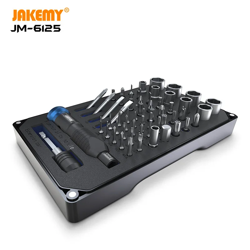 JAKEMY 6125 60-in-1 Professional Screwdriver Set High Quality S-2 Driver Bit DIY Repair Tool Kit for Laptop Glasses Hand Tools
JAKEMY 6125 60-in-1 Professional Screwdriver Set High Quality S-2 Driver Bit DIY Repair Tool Kit for Laptop Glasses Hand Tools