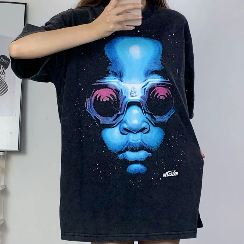 Винтажная хлопковая футболка с коротким рукавом, круглым вырезом и коротким рукавом
Винтажная хлопковая футболка с коротким рукавом, круглым вырезом и коротким рукавом