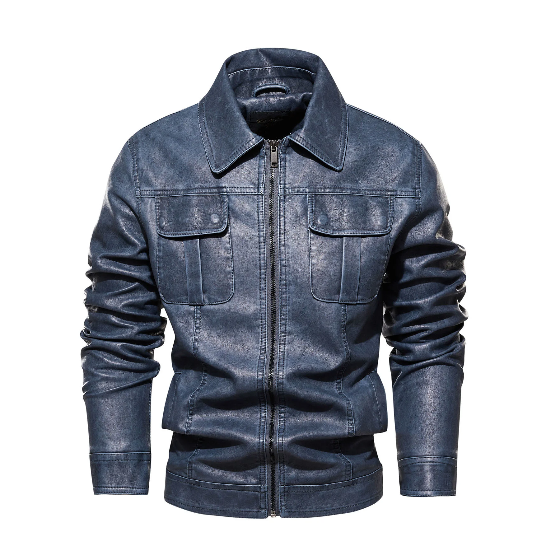 Vintage Men Causal Autumn Brand Leather Jacket Coat Men Stand Collor Outfit Design Motorcycle Biker Pocket PU Leather Jacket Men
Vintage Men Causal Autumn Brand Leather Jacket Coat Men Stand Collor Outfit Design Motorcycle Biker Pocket PU Leather Jacket Men
