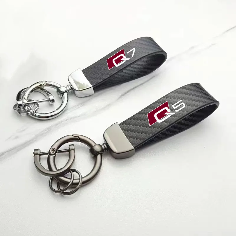 Leather Car Key Chain 360 Degree Rotating Horseshoe Rings For Q3 Q5 Q7 Car Accessories
Leather Car Key Chain 360 Degree Rotating Horseshoe Rings For Q3 Q5 Q7 Car Accessories