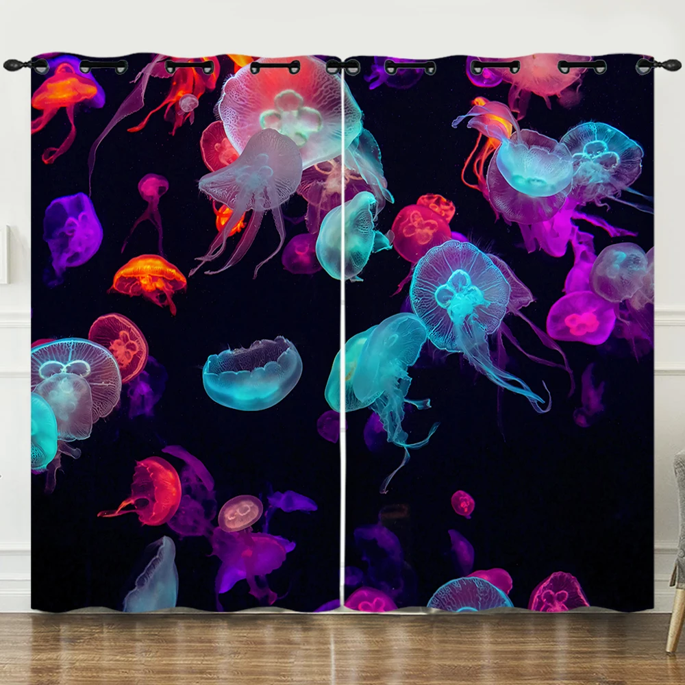 Jellyfish Curtains Ocean Creature Window Curtains for Bedroom Living Room Kids Boys Girls Sea Underwater World Blue Window Drape
Jellyfish Curtains Ocean Creature Window Curtains for Bedroom Living Room Kids Boys Girls Sea Underwater World Blue Window Drape