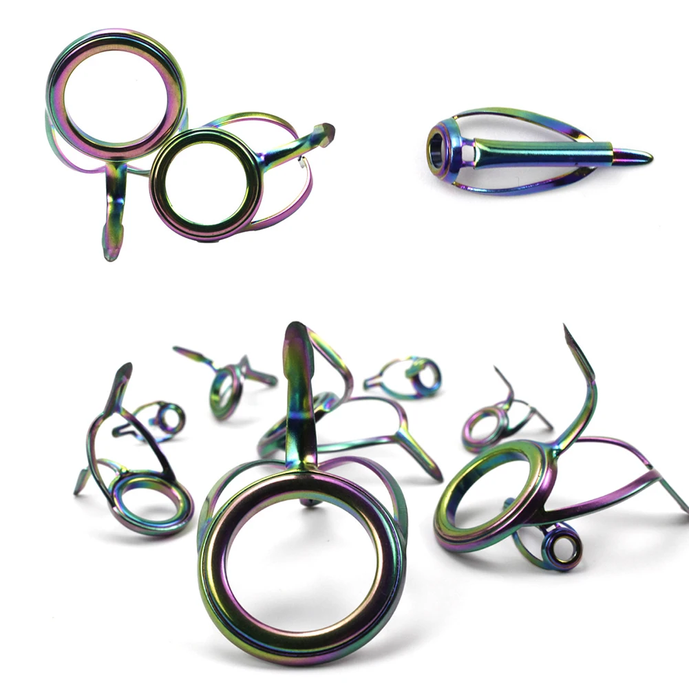 Colorful Fishing Rod Guide Ring Suit Wire Passing Ring Suit Stainless Steel Fishing Gear Fishing Tools
Colorful Fishing Rod Guide Ring Suit Wire Passing Ring Suit Stainless Steel Fishing Gear Fishing Tools