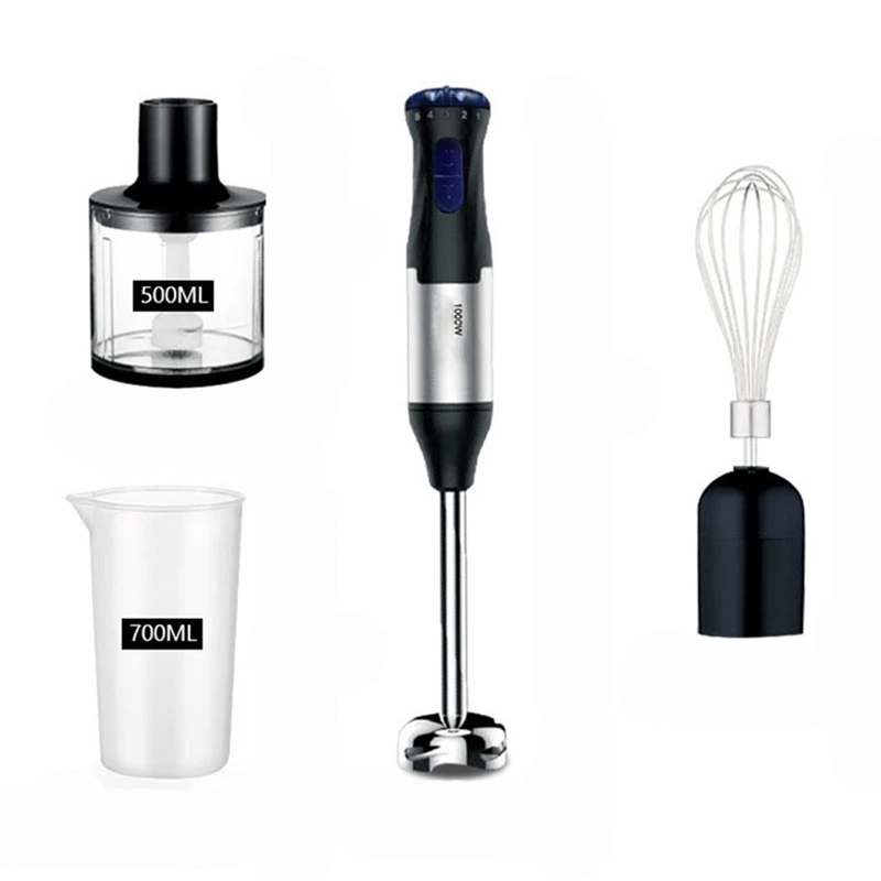 4 In 1 1000W Electric Stick Hand Blender Mixer Hand Immersion Egg Whisk Mixer Juicer Meat Grinder Food Processor EU Plug
4 In 1 1000W Electric Stick Hand Blender Mixer Hand Immersion Egg Whisk Mixer Juicer Meat Grinder Food Processor EU Plug