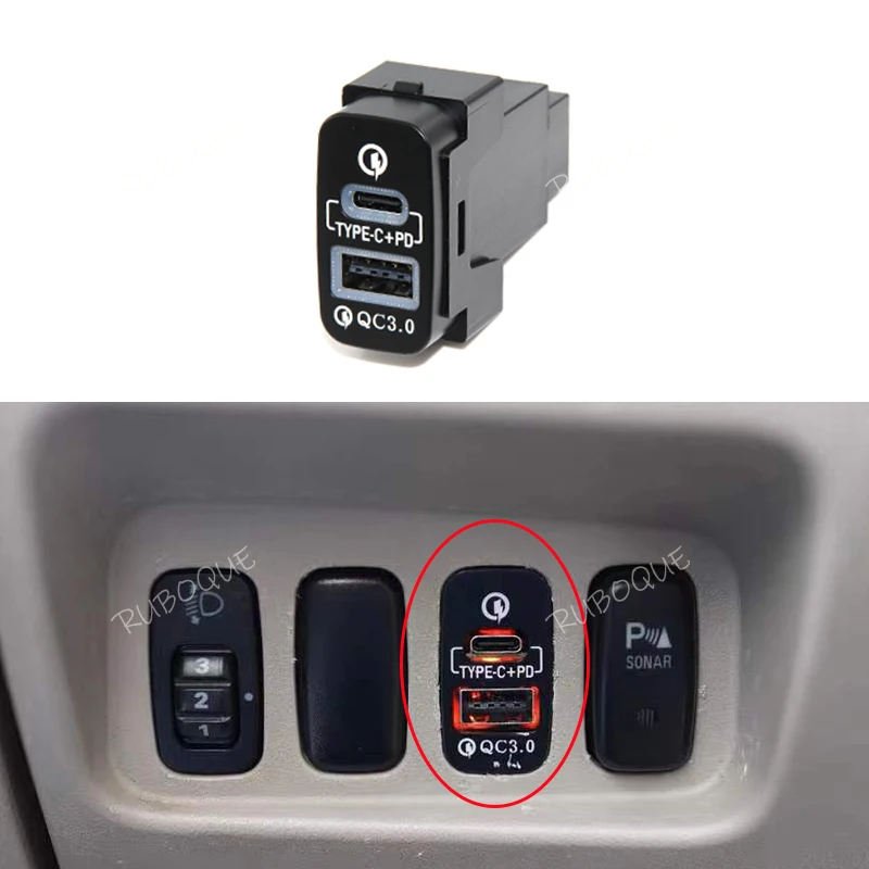 1pc Quick Car Charger TYPE-C PD USB Interface Socket 12V/24V Use For Mitsubishi Outlander LancerEX Pajero Sport ASX V73 V93 V97
1pc Quick Car Charger TYPE-C PD USB Interface Socket 12V/24V Use For Mitsubishi Outlander LancerEX Pajero Sport ASX V73 V93 V97