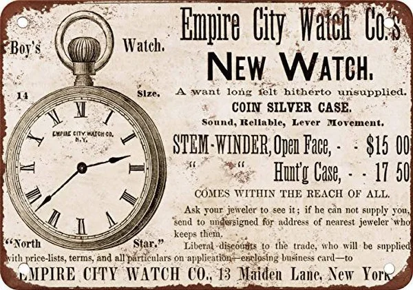 Empire City-relojes con señal de estaño, decoración artística de pared, vintage, aluminio, retro, señal de metal, n
Empire City-relojes con señal de estaño, decoración artística de pared, vintage, aluminio, retro, señal de metal, n