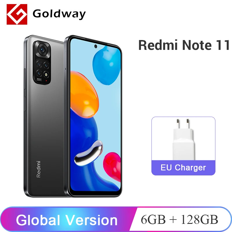 Глобальная версия Xiaomi Redmi Note 11 6ГБ ОЗУ 128ГБ ПЗУ Мобильный телефон Snapdragon 680 8-ядерный