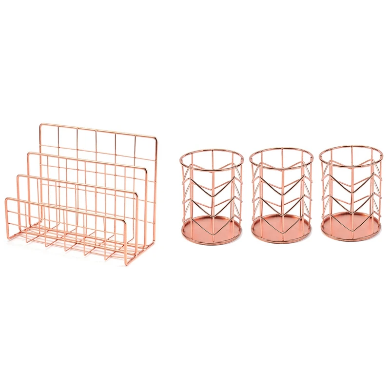 Rose Gold Pen Holder Set Of 3,Metal Rose Gold Pencil Holder With Bookshelf Office Desktop Rose Gold Metal Book Holder
Rose Gold Pen Holder Set Of 3,Metal Rose Gold Pencil Holder With Bookshelf Office Desktop Rose Gold Metal Book Holder