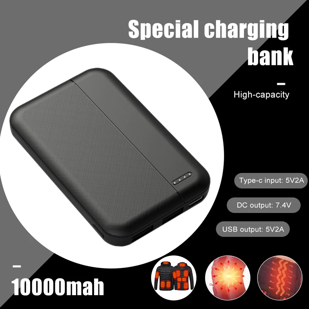 10000mAh Power Bank 5V/2A Portable Mini Charger Fast Charging External Battery Pack for Heating Vest Jacket Scarf Socks Gloves
10000mAh Power Bank 5V/2A Portable Mini Charger Fast Charging External Battery Pack for Heating Vest Jacket Scarf Socks Gloves
