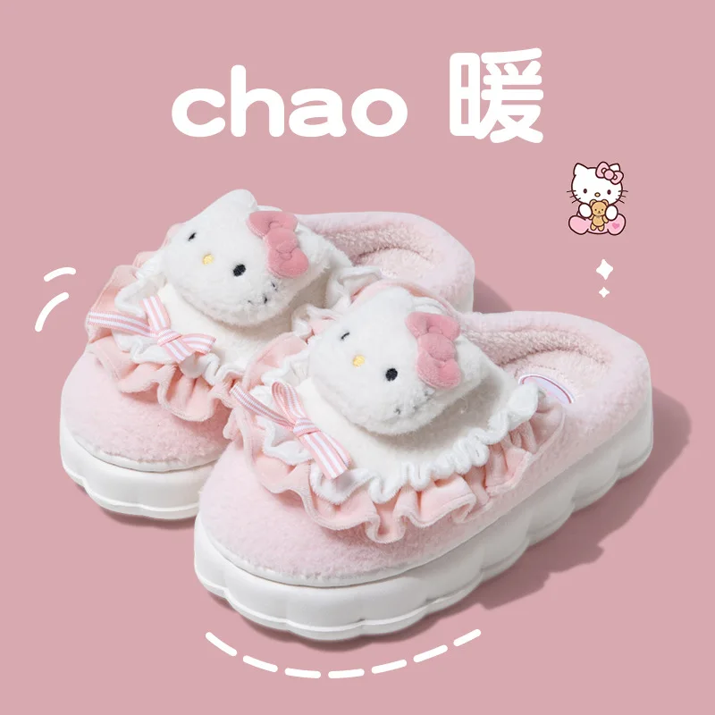 Hello Kitty Slippers for Women Girls Cute Sanrio Melody Winter Warm Slipper Platform Anti-slip House Slipper Cartoon Anime Shoes
Hello Kitty Slippers for Women Girls Cute Sanrio Melody Winter Warm Slipper Platform Anti-slip House Slipper Cartoon Anime Shoes