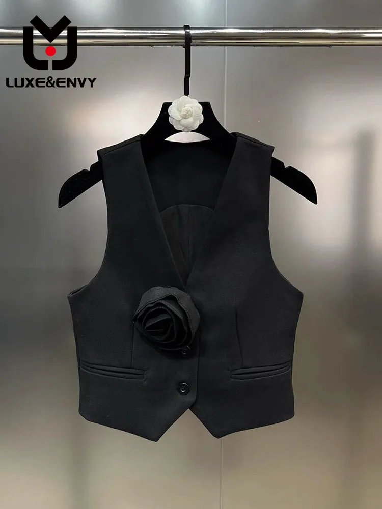 Женский приталенный жилет люкс & ENVY, жилет с V-образным вырезом, без рукавов, украшенный объемными цветами, осень 2023
Женский приталенный жилет люкс & ENVY, жилет с V-образным вырезом, без рукавов, украшенный объемными цветами, осень 2023