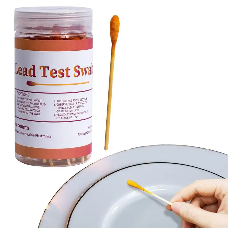 Lead Test Kit with 30pcs Test Swabs Instant Lead Paint Test Kit Lead Testing Strips for Plaster Dishes Metal Tableware Paint
Lead Test Kit with 30pcs Test Swabs Instant Lead Paint Test Kit Lead Testing Strips for Plaster Dishes Metal Tableware Paint