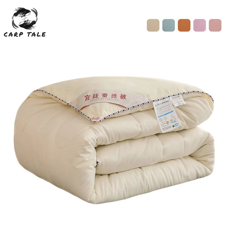 

Зимнее стеганое одеяло, утолщенное теплое одеяло для спальни, постельные принадлежности, односпальная двуспальная кровать, одеяло 150/180/200 шелк, одеяло на четыре сезона