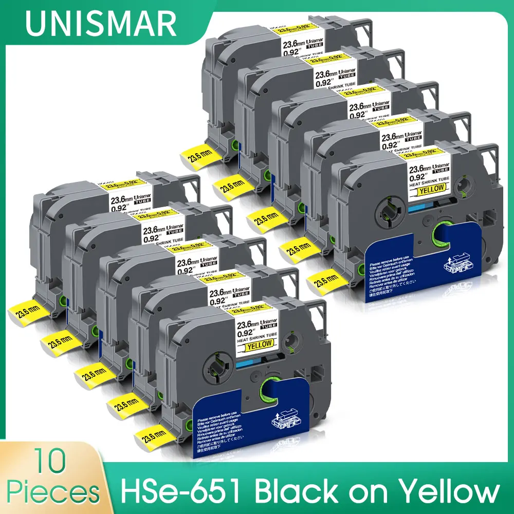 10pcs Hse-651 Hse651 Heat Shrink Tube 23.6mm HSe 651 Label Tape Compatible for Brother P-touch PT-P710BT PT-P715eBT Label Maker
10pcs Hse-651 Hse651 Heat Shrink Tube 23.6mm HSe 651 Label Tape Compatible for Brother P-touch PT-P710BT PT-P715eBT Label Maker